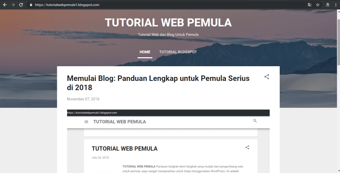 Tutorial Blogspot Pemula